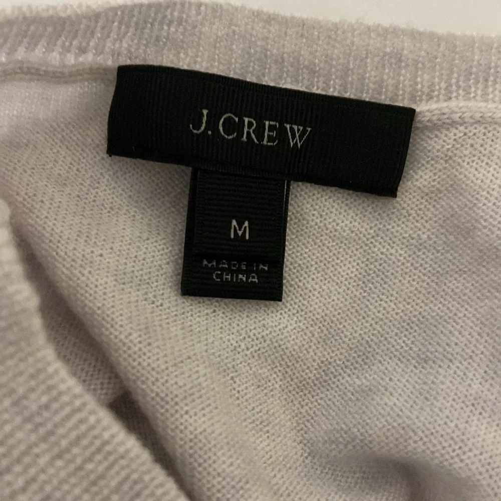 J. Crew Embroidered Merino Wool Sweater M